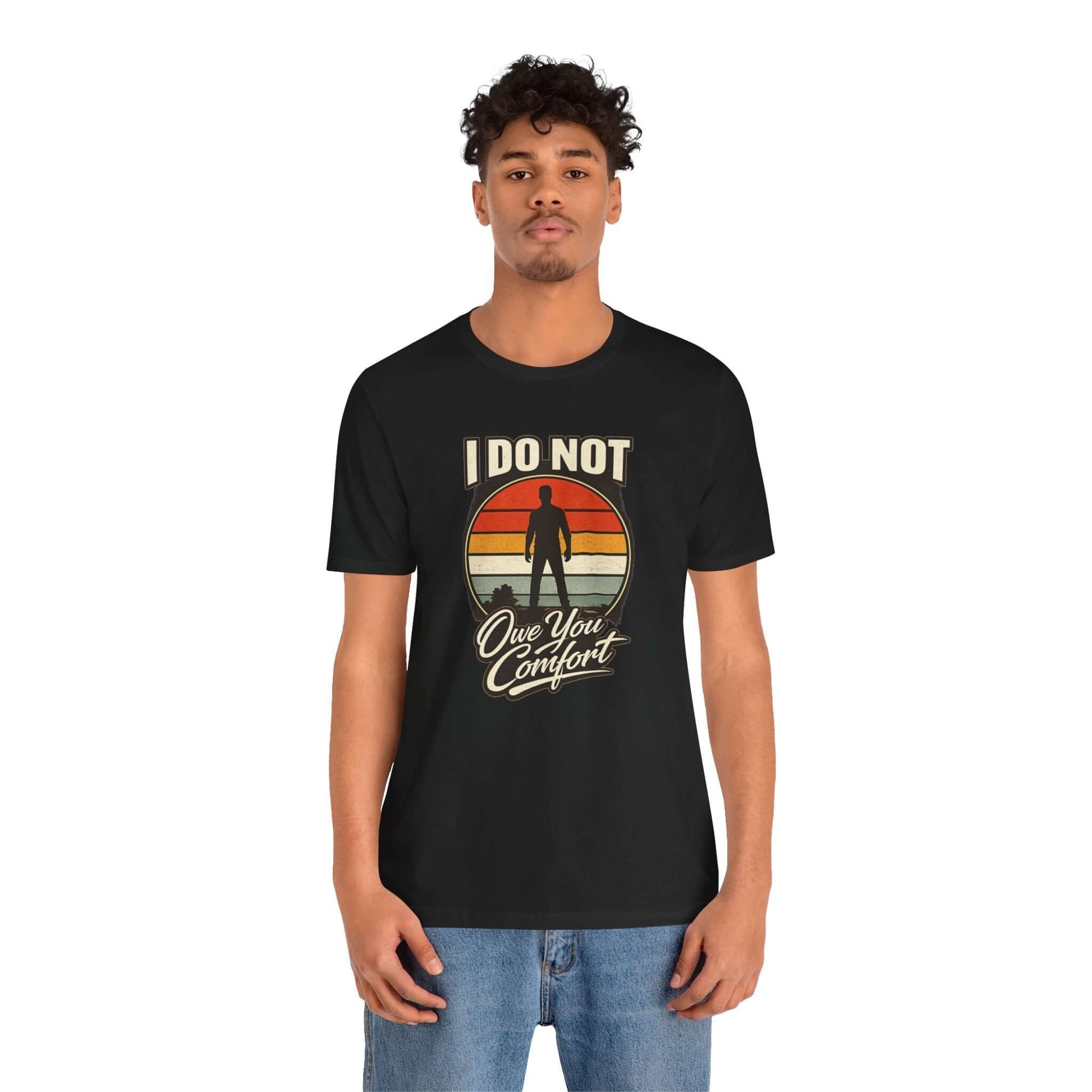 I Don’t Owe You Comfort Retro T-Shirt – Bold Boundaries Statement Tee - Spirit Stitch