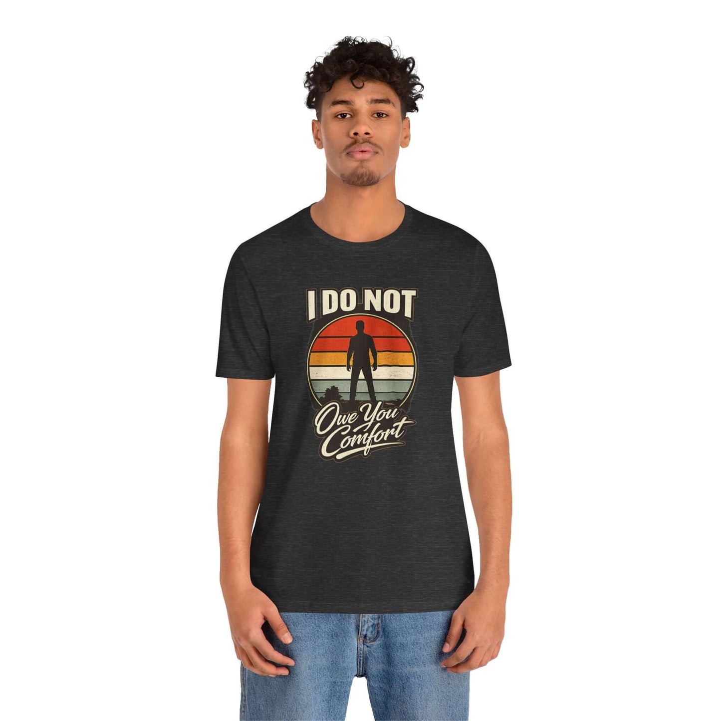 I Don’t Owe You Comfort Retro T-Shirt – Bold Boundaries Statement Tee - Spirit Stitch