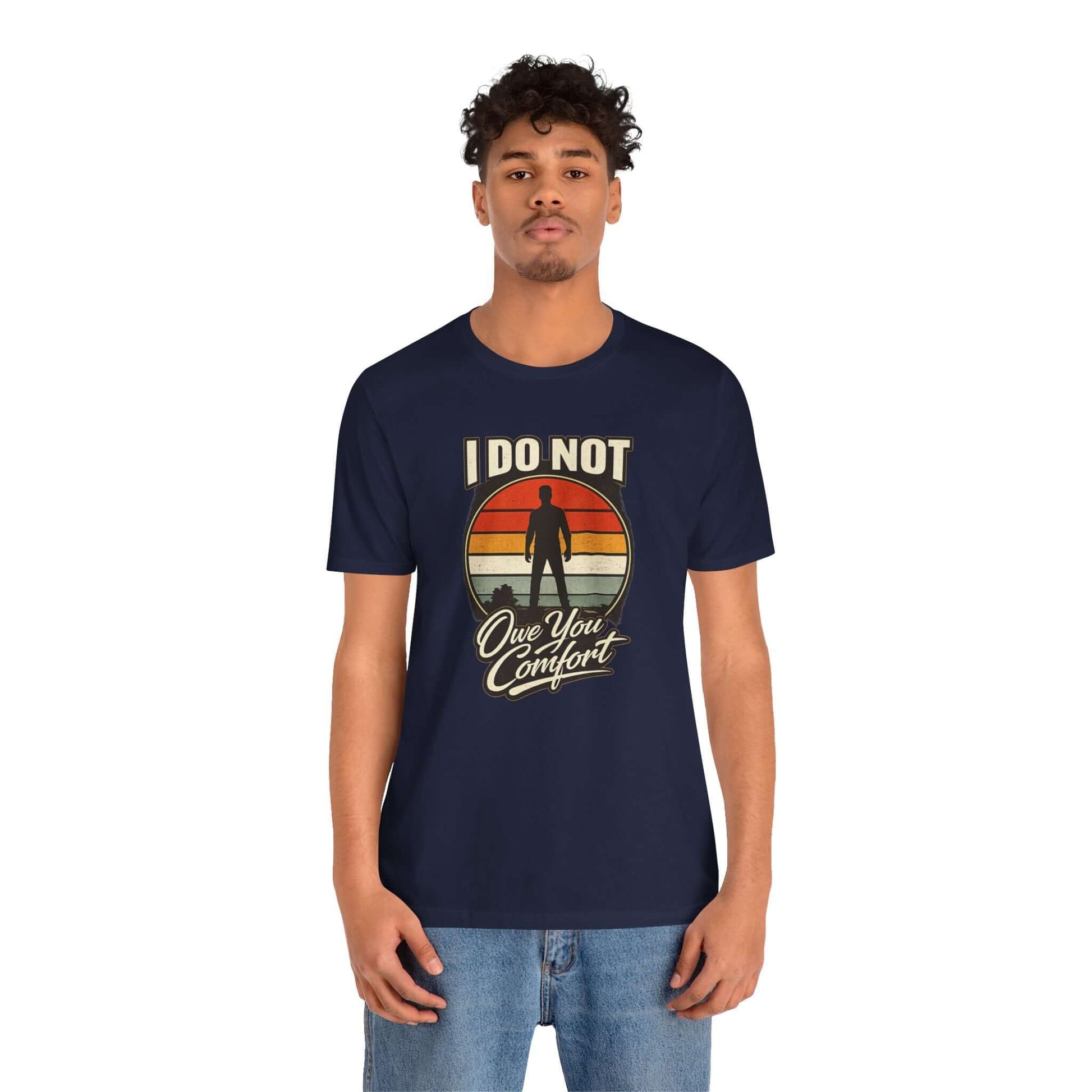 I Don’t Owe You Comfort Retro T-Shirt – Bold Boundaries Statement Tee - Spirit Stitch