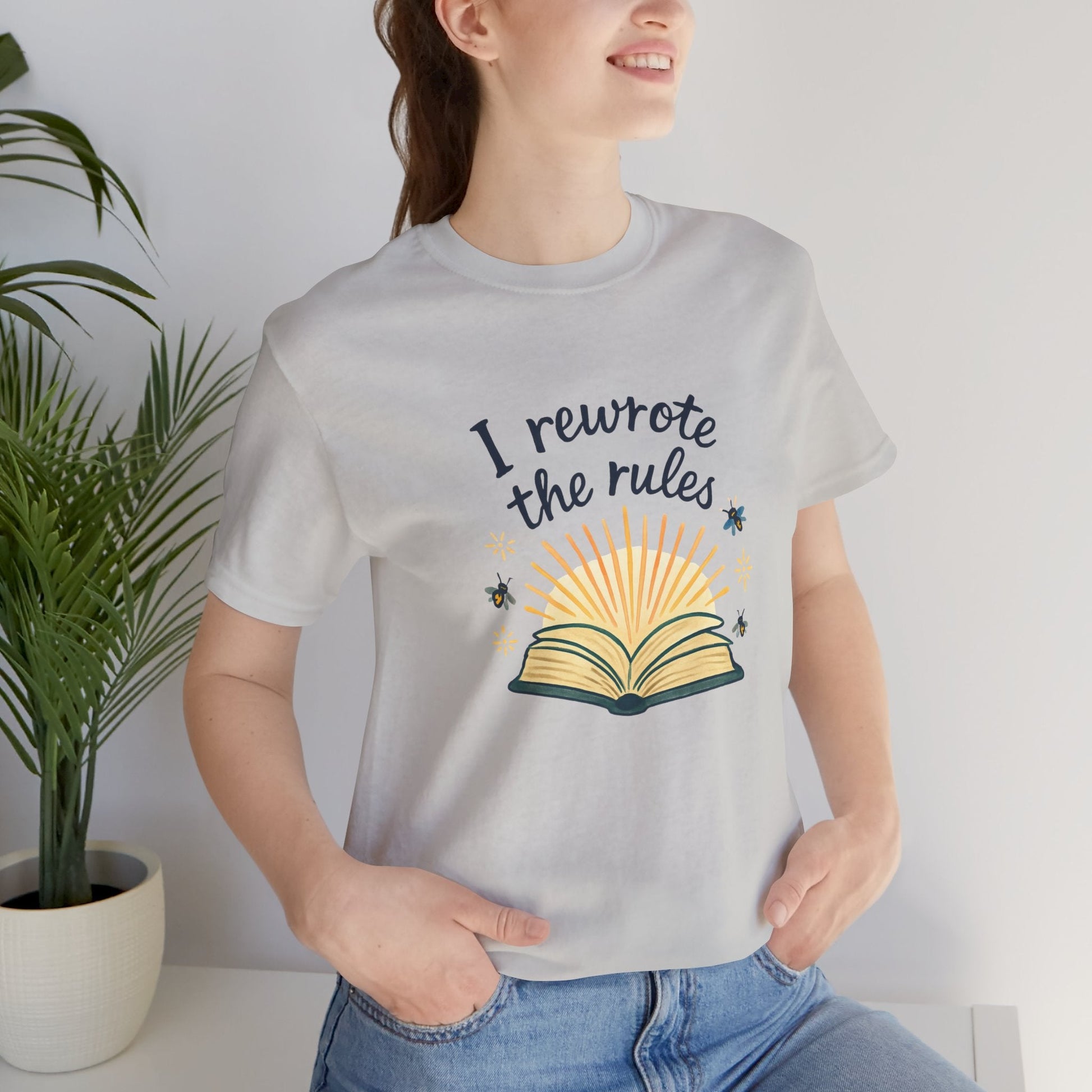 I Rewrote the Rules – Empowerment Book Lover T-Shirt - Spirit Stitch