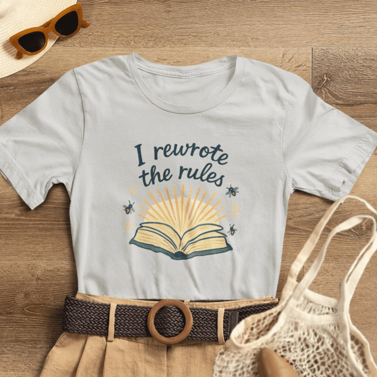 I Rewrote the Rules – Empowerment Book Lover T-Shirt - Spirit Stitch