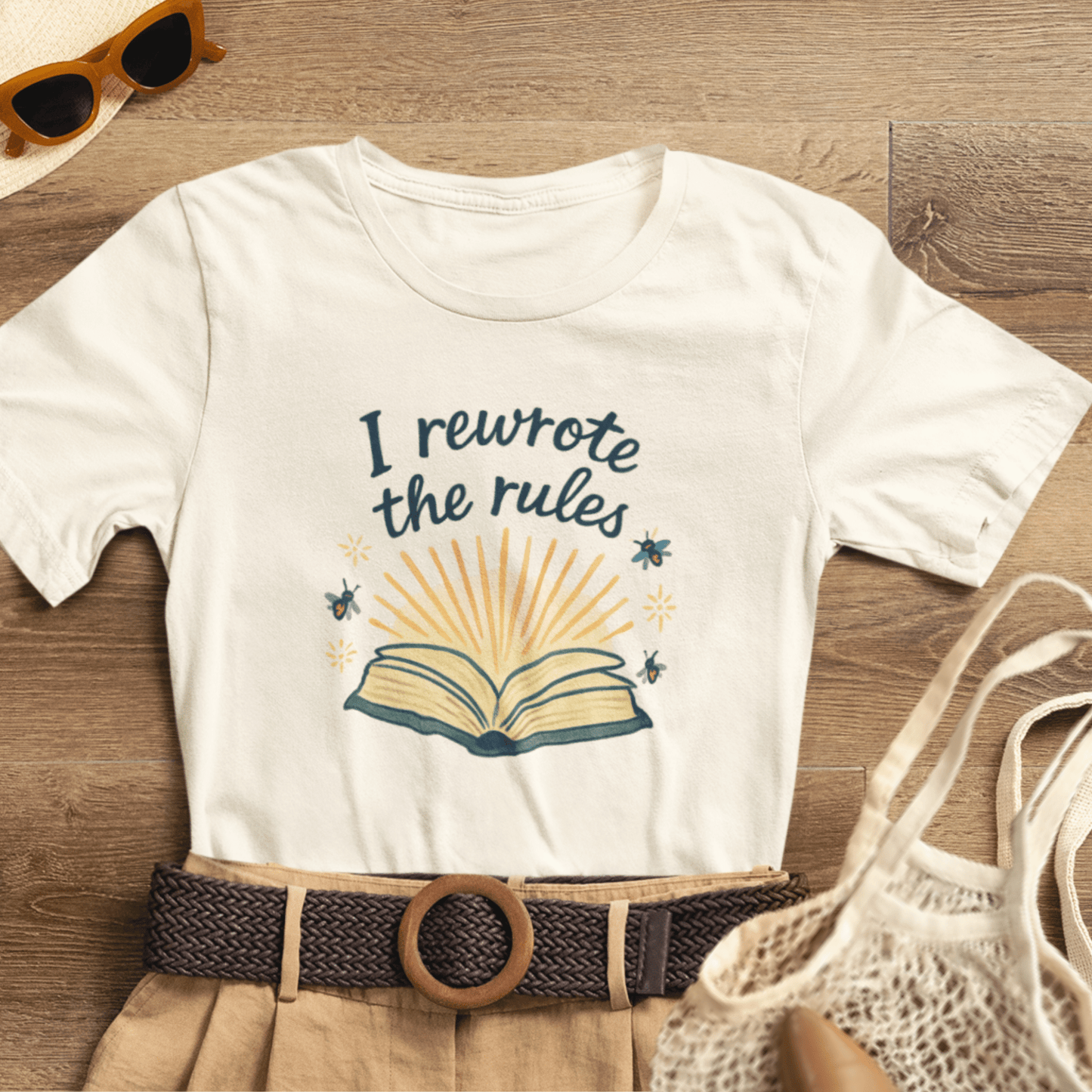 I Rewrote the Rules – Empowerment Book Lover T-Shirt - Spirit Stitch