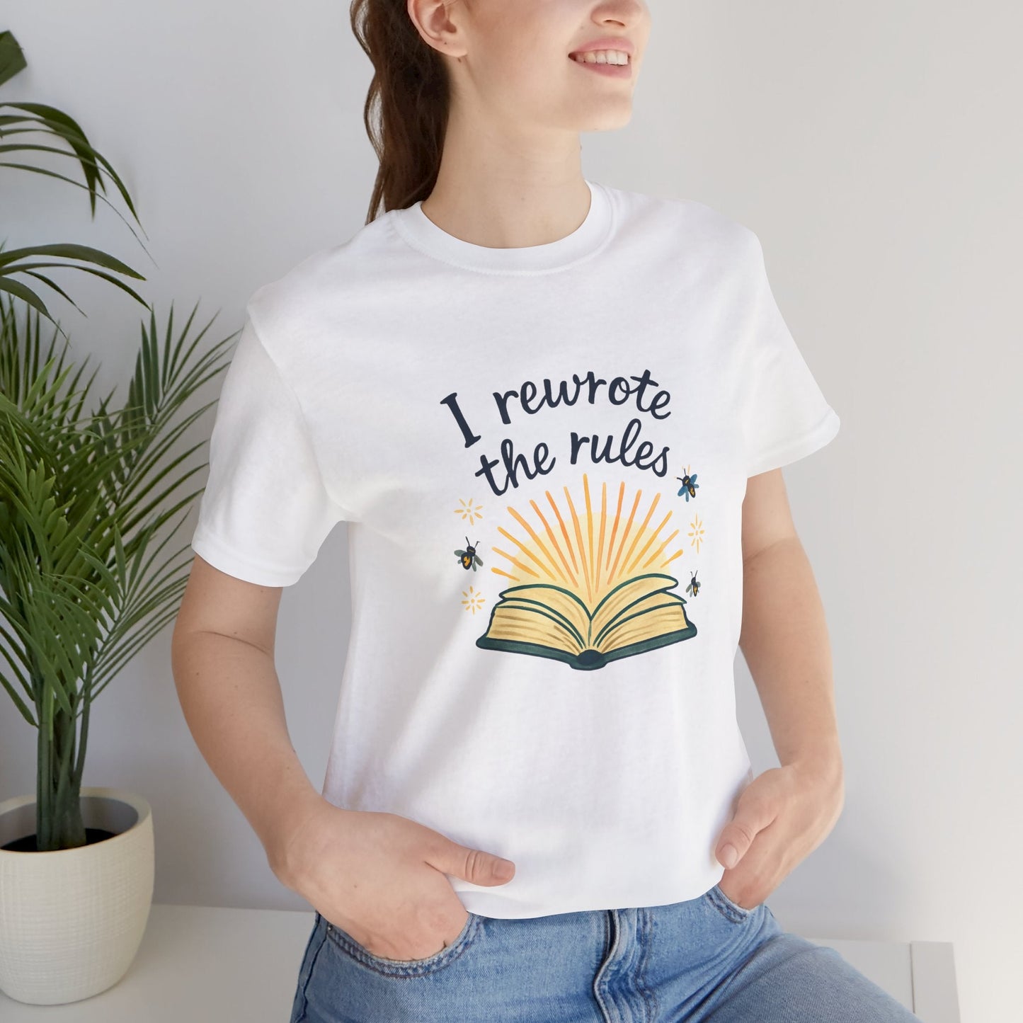 I Rewrote the Rules – Empowerment Book Lover T-Shirt - Spirit Stitch