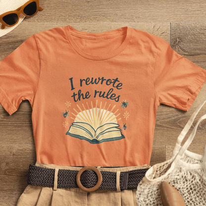 I Rewrote the Rules – Empowerment Book Lover T-Shirt - Spirit Stitch