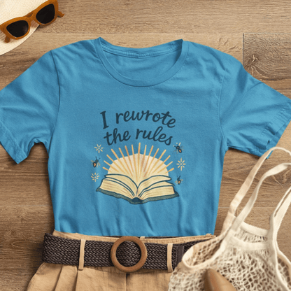 I Rewrote the Rules – Empowerment Book Lover T-Shirt - Spirit Stitch