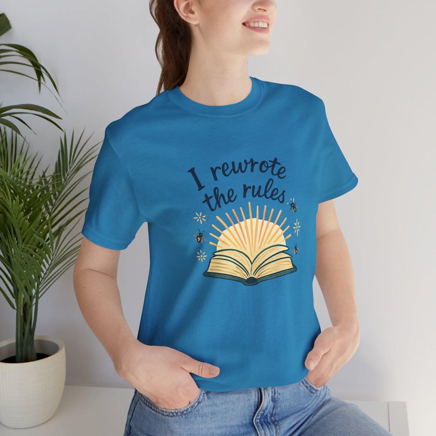 I Rewrote the Rules – Empowerment Book Lover T-Shirt - Spirit Stitch