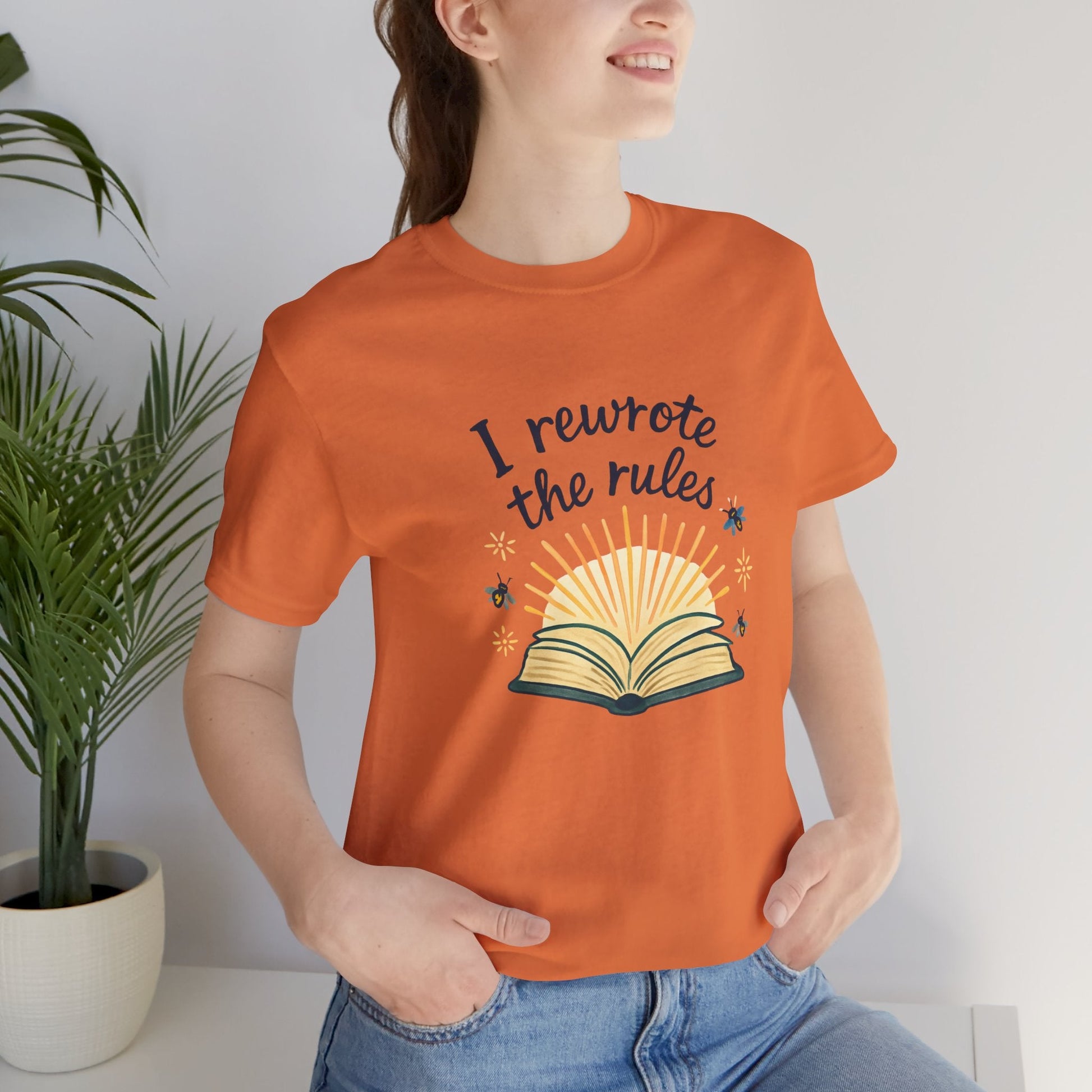 I Rewrote the Rules – Empowerment Book Lover T-Shirt - Spirit Stitch