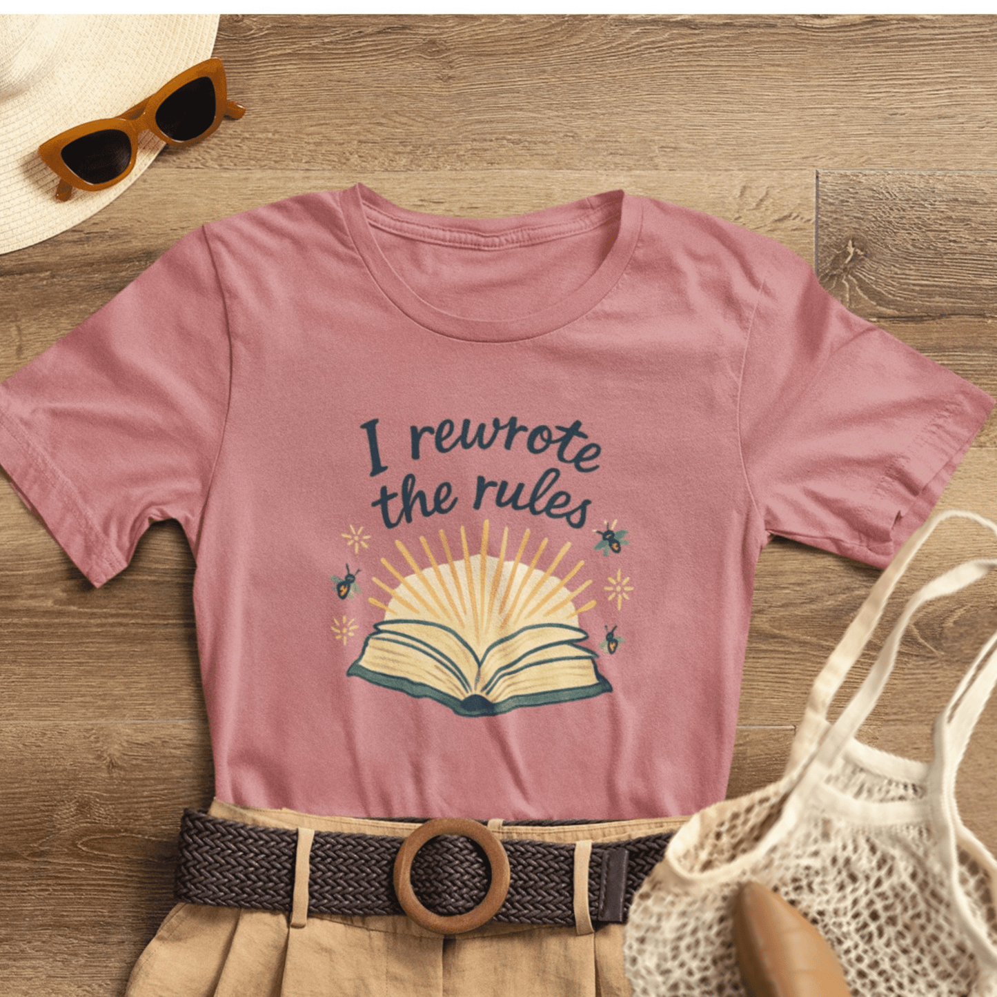 I Rewrote the Rules – Empowerment Book Lover T-Shirt - Spirit Stitch
