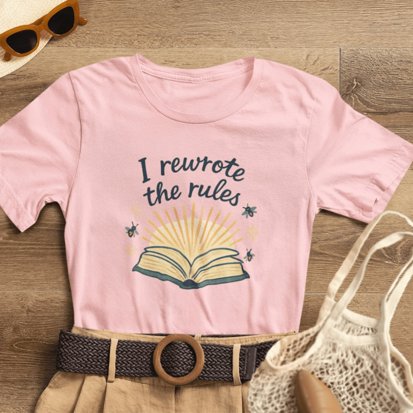 I Rewrote the Rules – Empowerment Book Lover T-Shirt - Spirit Stitch