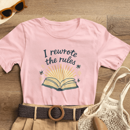 I Rewrote the Rules – Empowerment Book Lover T-Shirt - Spirit Stitch