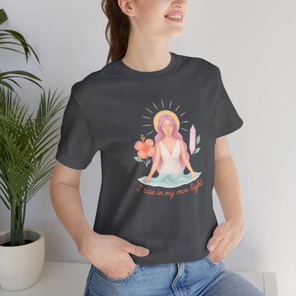 Feminine Empowerment Graphic Tee with a Spiritual Goddess Aesthetic - Soft Pastel Boho Apparel for Everyday Wear