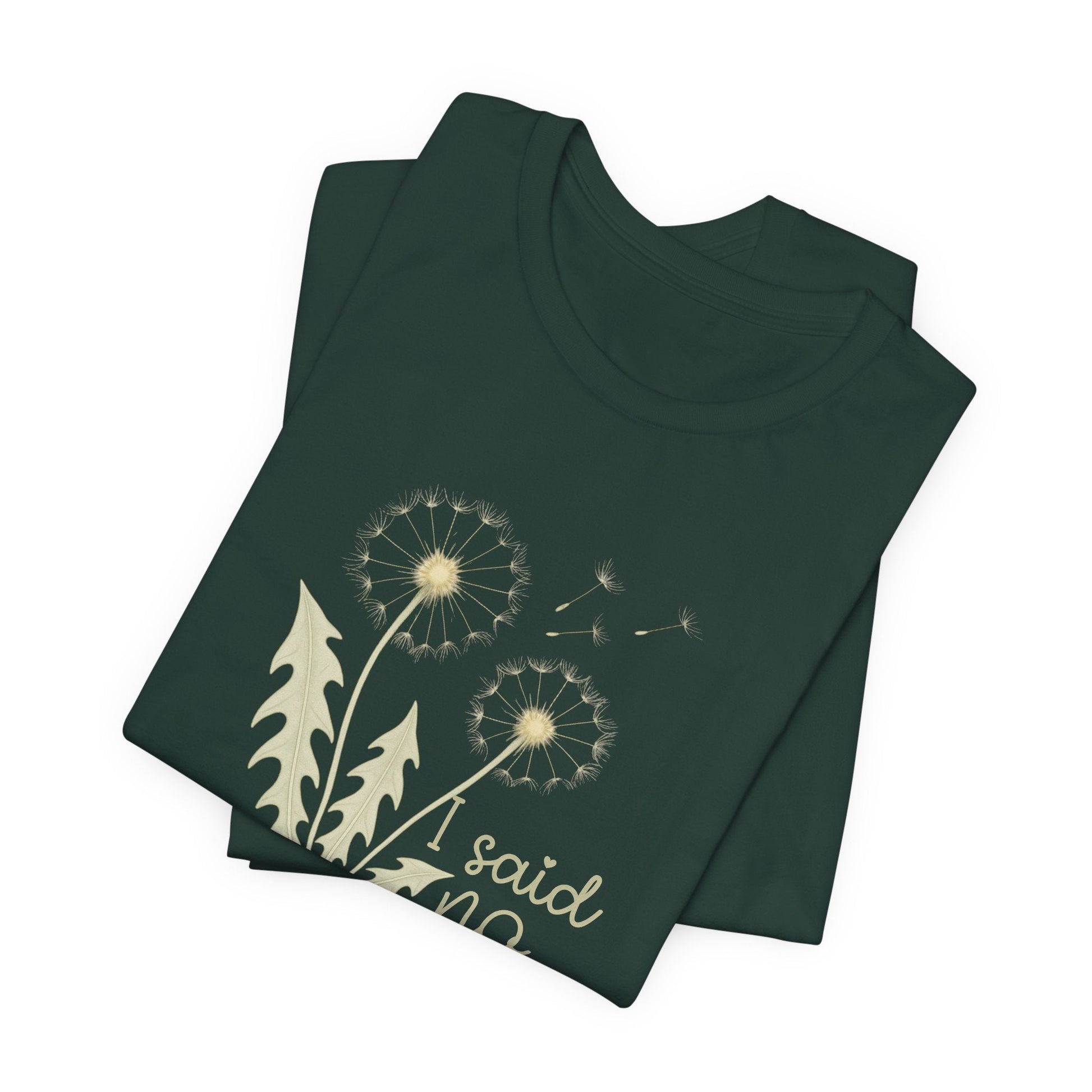 I Said No Gently Dandelion Graphic Tee | Empowering Boundaries Nature Shirt - Spirit Stitch