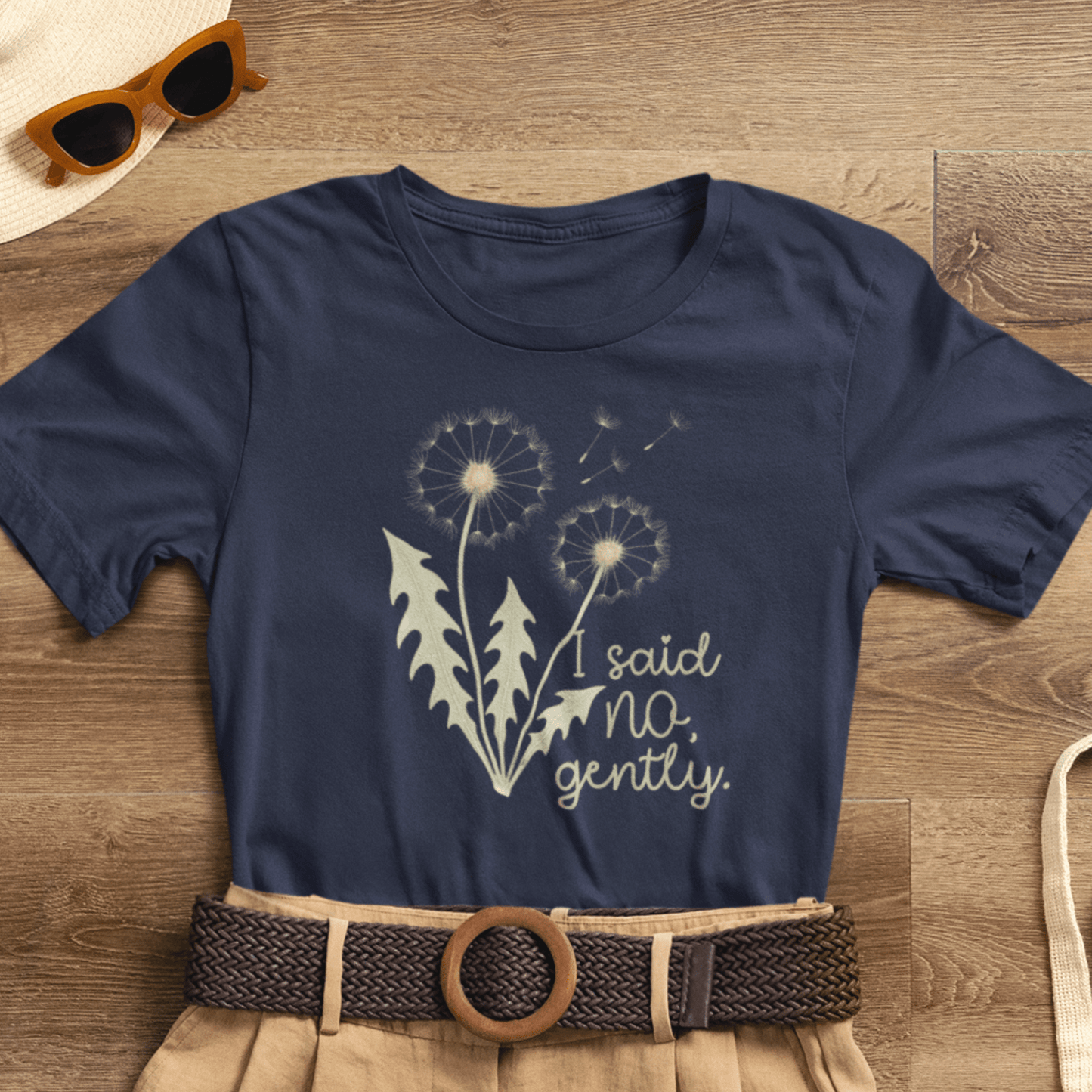 I Said No Gently Dandelion Graphic Tee | Empowering Boundaries Nature Shirt - Spirit Stitch