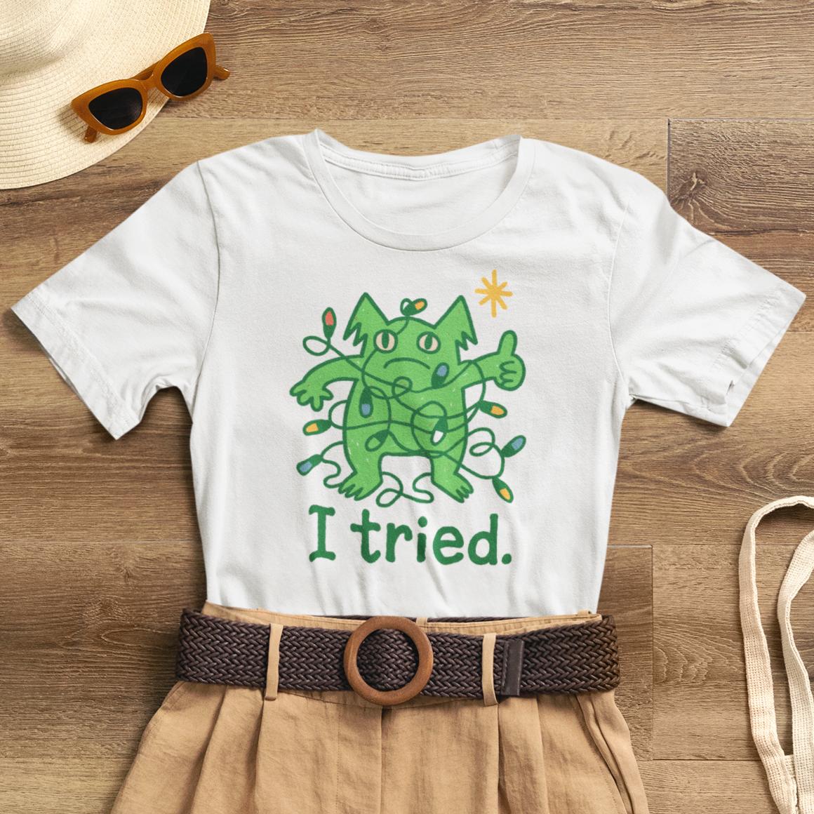 I Tried Emotional Support Gremlin T-Shirt – Funny Pink Unisex Tee, Soft Cotton Comfort Colors Alternative, Stress Relief Shirt, Cute Mental Health Gift - Spirit Stitch