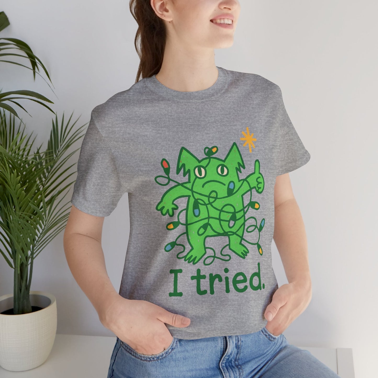 I Tried Emotional Support Gremlin T-Shirt – Funny Pink Unisex Tee, Soft Cotton Comfort Colors Alternative, Stress Relief Shirt, Cute Mental Health Gift - Spirit Stitch