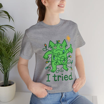 I Tried Emotional Support Gremlin T-Shirt – Funny Pink Unisex Tee, Soft Cotton Comfort Colors Alternative, Stress Relief Shirt, Cute Mental Health Gift - Spirit Stitch