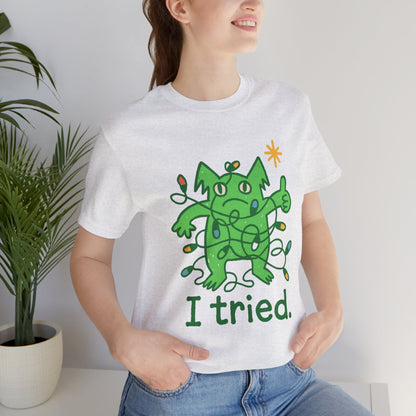 I Tried Emotional Support Gremlin T-Shirt – Funny Pink Unisex Tee, Soft Cotton Comfort Colors Alternative, Stress Relief Shirt, Cute Mental Health Gift - Spirit Stitch