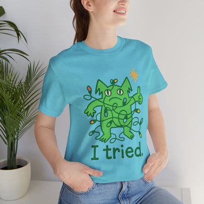 I Tried Emotional Support Gremlin T-Shirt – Funny Pink Unisex Tee, Soft Cotton Comfort Colors Alternative, Stress Relief Shirt, Cute Mental Health Gift - Spirit Stitch