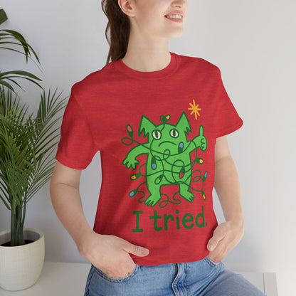 I Tried Emotional Support Gremlin T-Shirt – Funny Pink Unisex Tee, Soft Cotton Comfort Colors Alternative, Stress Relief Shirt, Cute Mental Health Gift - Spirit Stitch