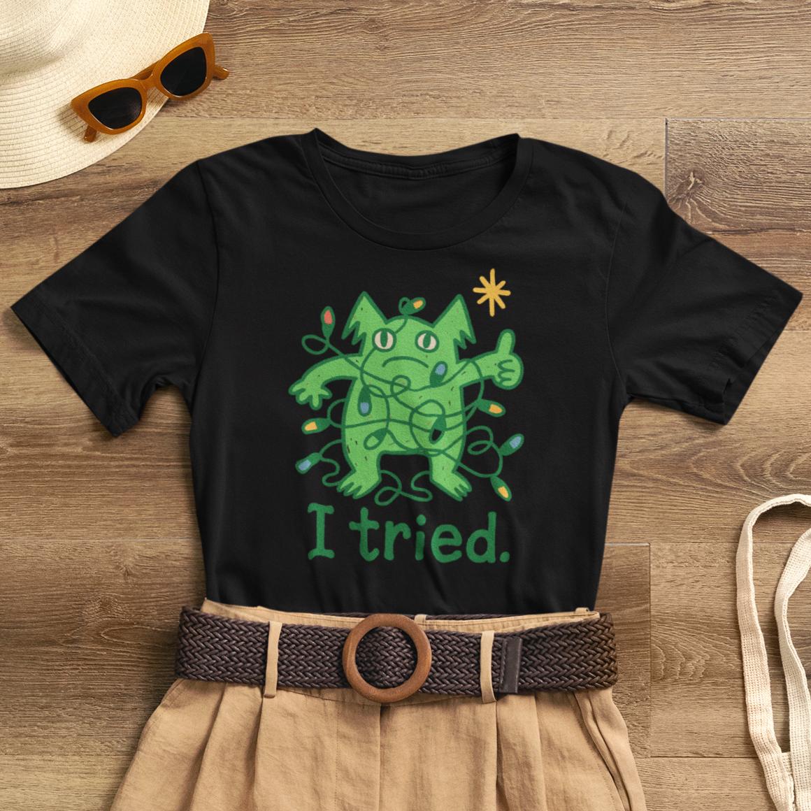 I Tried Emotional Support Gremlin T-Shirt – Funny Pink Unisex Tee, Soft Cotton Comfort Colors Alternative, Stress Relief Shirt, Cute Mental Health Gift - Spirit Stitch