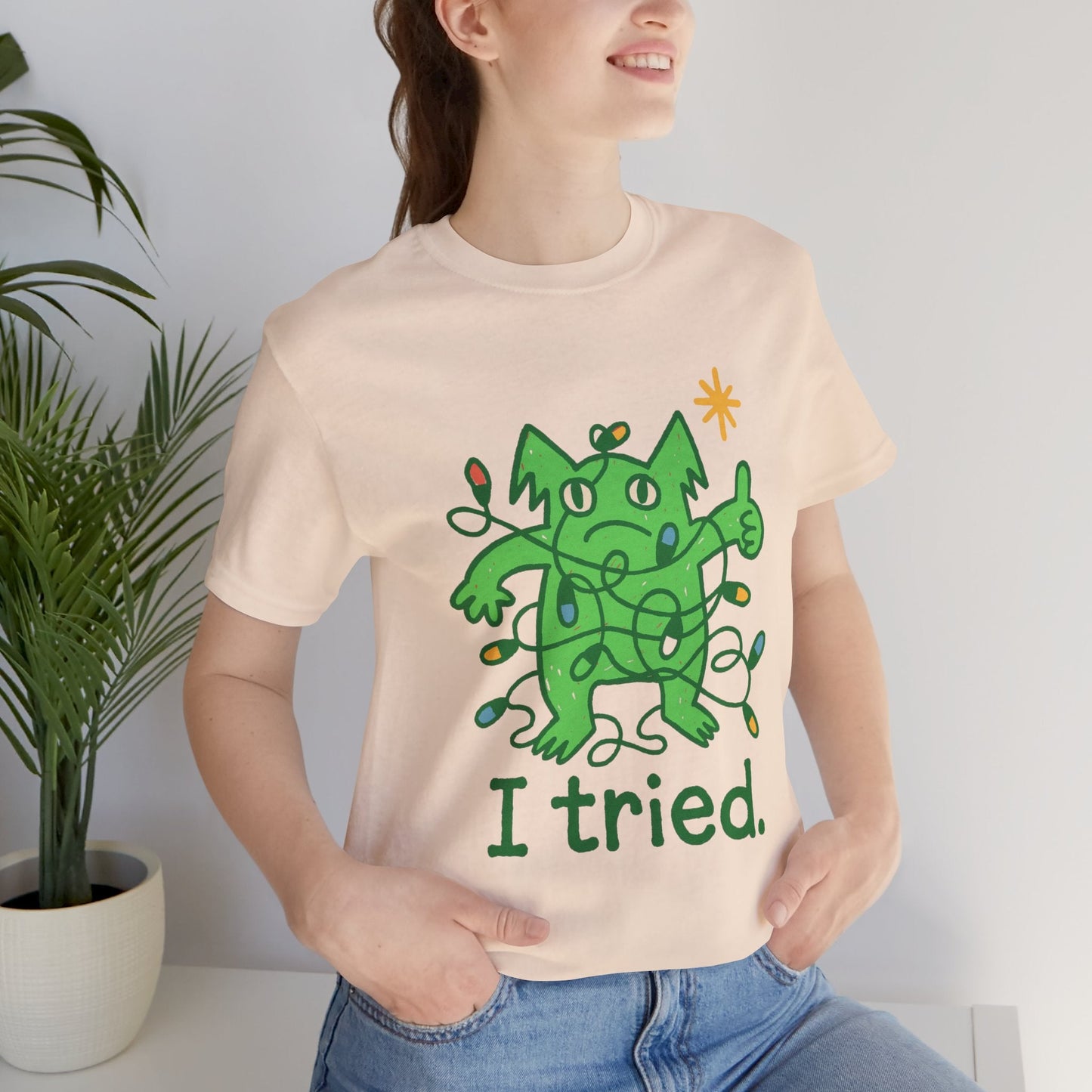 I Tried Emotional Support Gremlin T-Shirt – Funny Pink Unisex Tee, Soft Cotton Comfort Colors Alternative, Stress Relief Shirt, Cute Mental Health Gift - Spirit Stitch