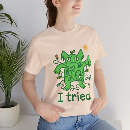 I Tried Emotional Support Gremlin T-Shirt – Funny Pink Unisex Tee, Soft Cotton Comfort Colors Alternative, Stress Relief Shirt, Cute Mental Health Gift - Spirit Stitch