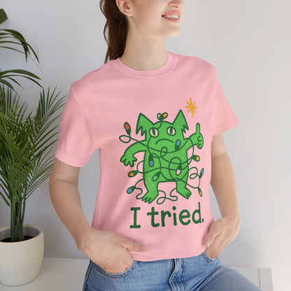 I Tried Emotional Support Gremlin T-Shirt – Funny Pink Unisex Tee, Soft Cotton Comfort Colors Alternative, Stress Relief Shirt, Cute Mental Health Gift - Spirit Stitch