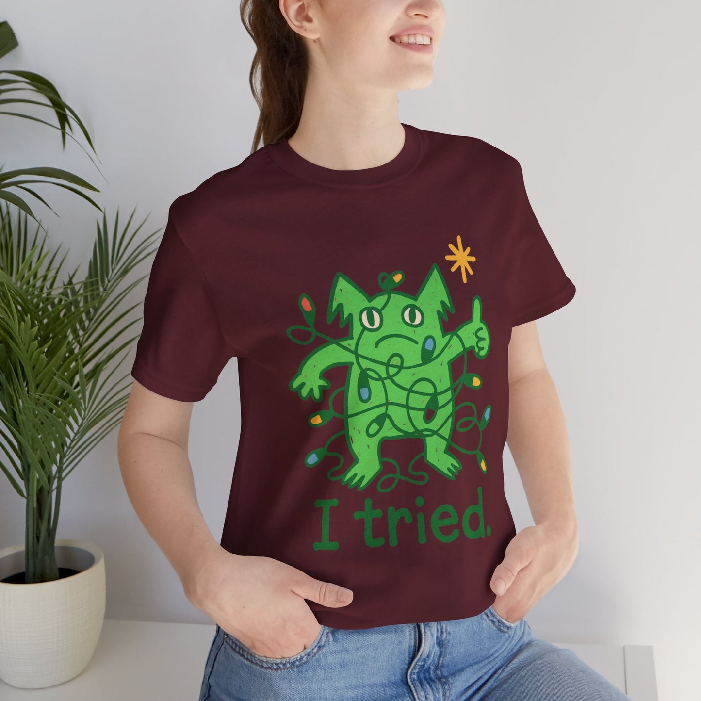 I Tried Emotional Support Gremlin T-Shirt – Funny Pink Unisex Tee, Soft Cotton Comfort Colors Alternative, Stress Relief Shirt, Cute Mental Health Gift - Spirit Stitch