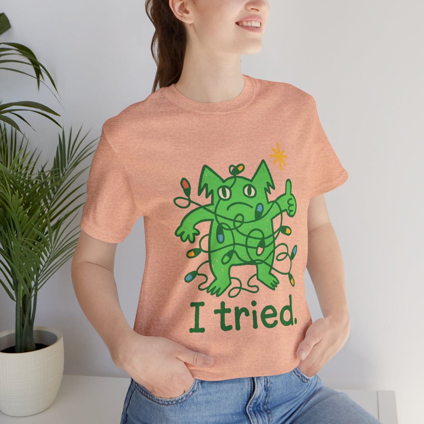 I Tried Emotional Support Gremlin T-Shirt – Funny Pink Unisex Tee, Soft Cotton Comfort Colors Alternative, Stress Relief Shirt, Cute Mental Health Gift - Spirit Stitch