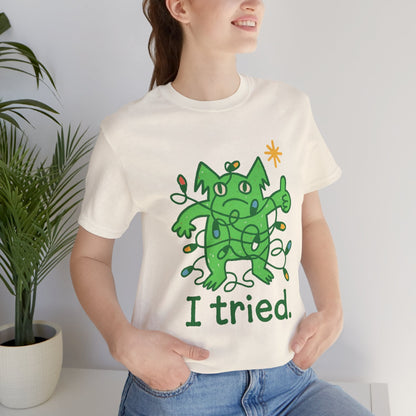 I Tried Emotional Support Gremlin T-Shirt – Funny Pink Unisex Tee, Soft Cotton Comfort Colors Alternative, Stress Relief Shirt, Cute Mental Health Gift - Spirit Stitch