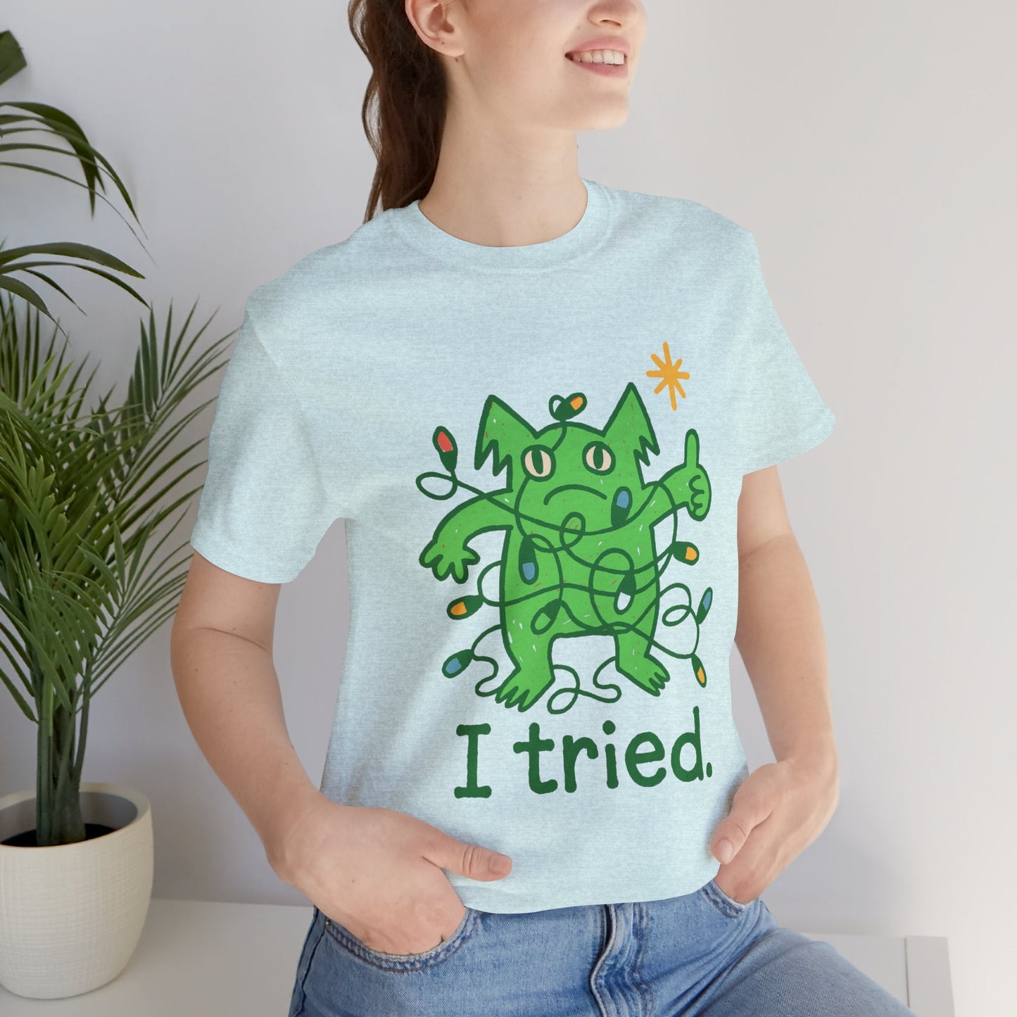 I Tried Emotional Support Gremlin T-Shirt – Funny Pink Unisex Tee, Soft Cotton Comfort Colors Alternative, Stress Relief Shirt, Cute Mental Health Gift - Spirit Stitch