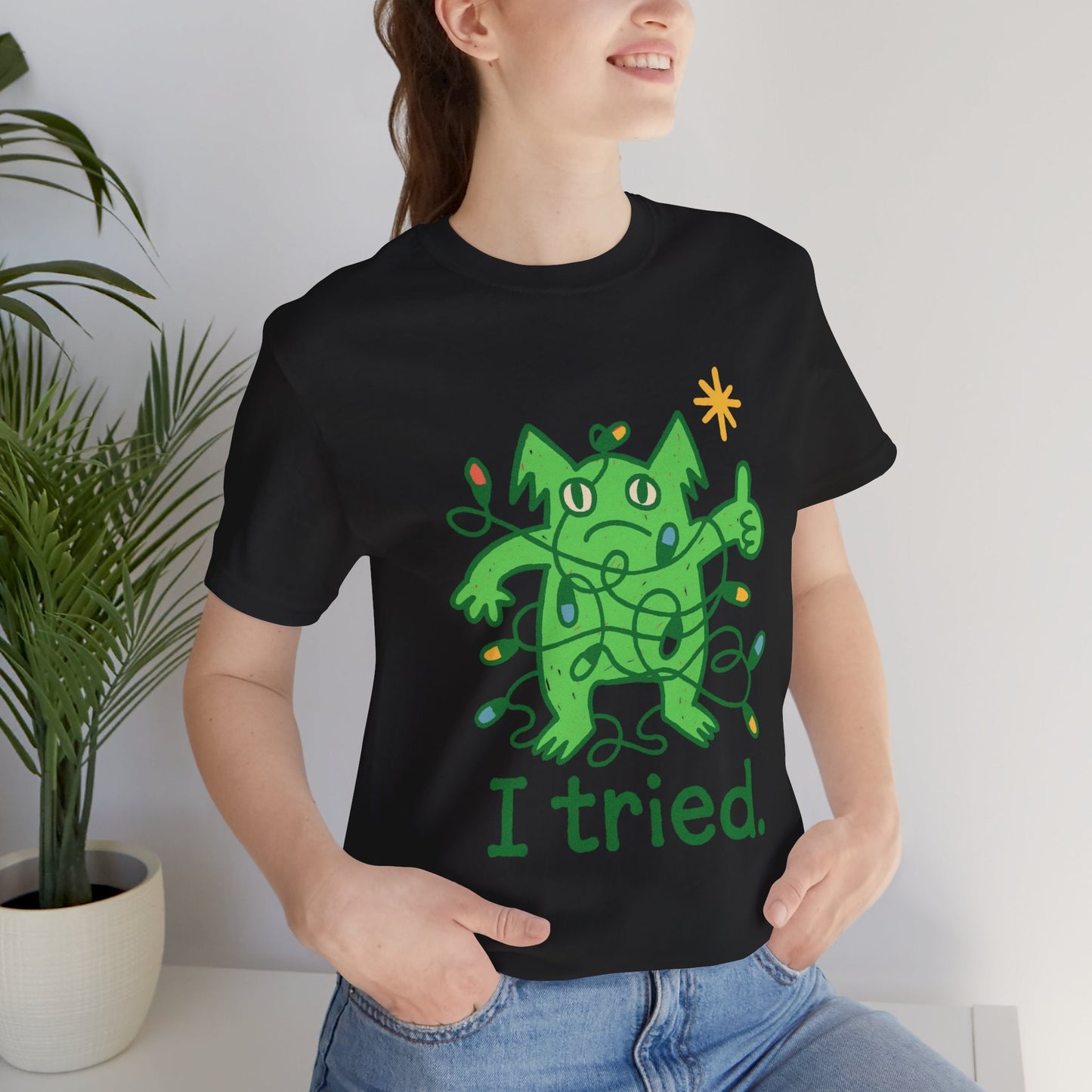 I Tried Emotional Support Gremlin T-Shirt – Funny Pink Unisex Tee, Soft Cotton Comfort Colors Alternative, Stress Relief Shirt, Cute Mental Health Gift - Spirit Stitch
