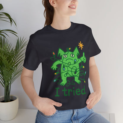 I Tried Emotional Support Gremlin T-Shirt – Funny Pink Unisex Tee, Soft Cotton Comfort Colors Alternative, Stress Relief Shirt, Cute Mental Health Gift - Spirit Stitch