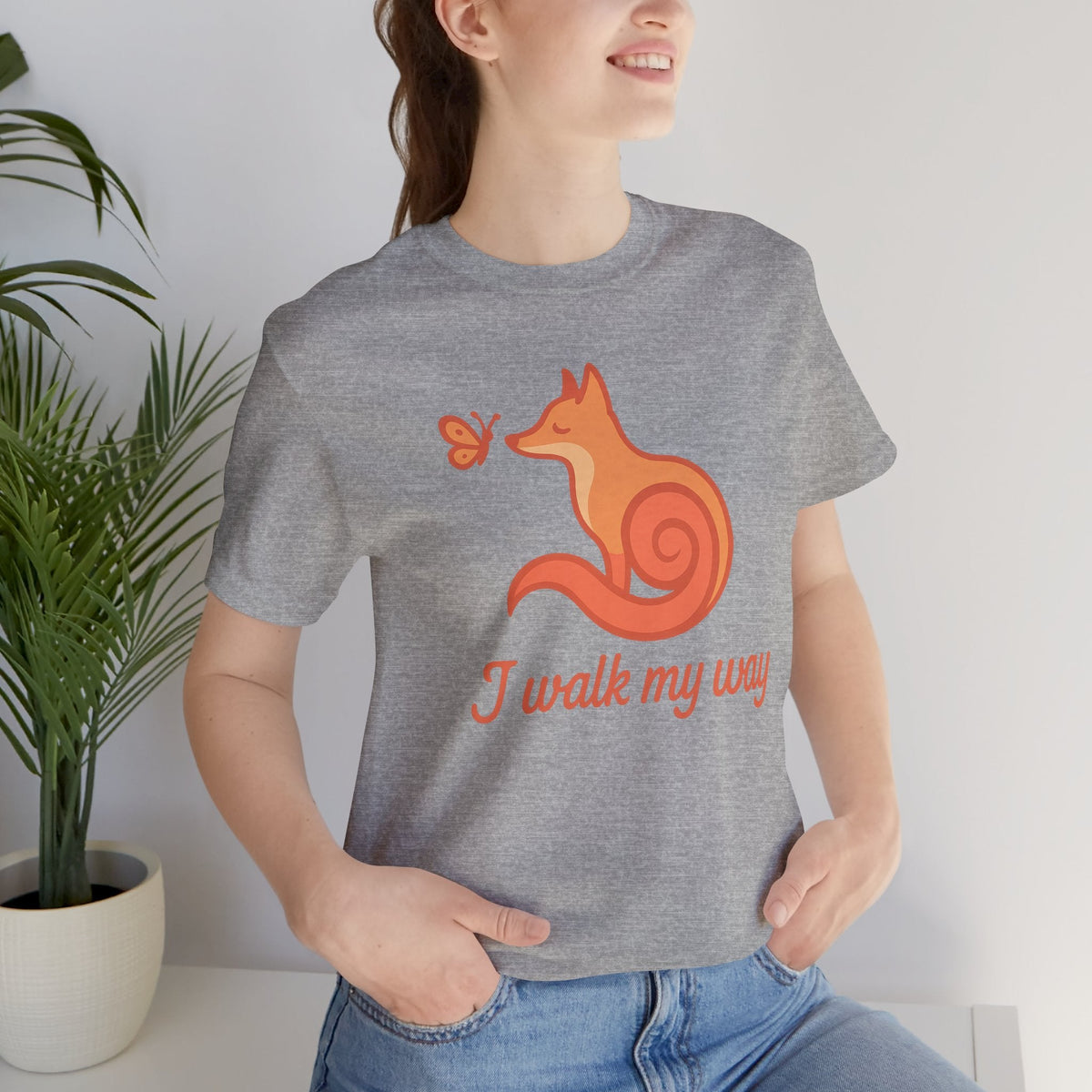 I Walk My Way Fox Shirt – Whimsical Animal Graphic Tee - Spirit Stitch