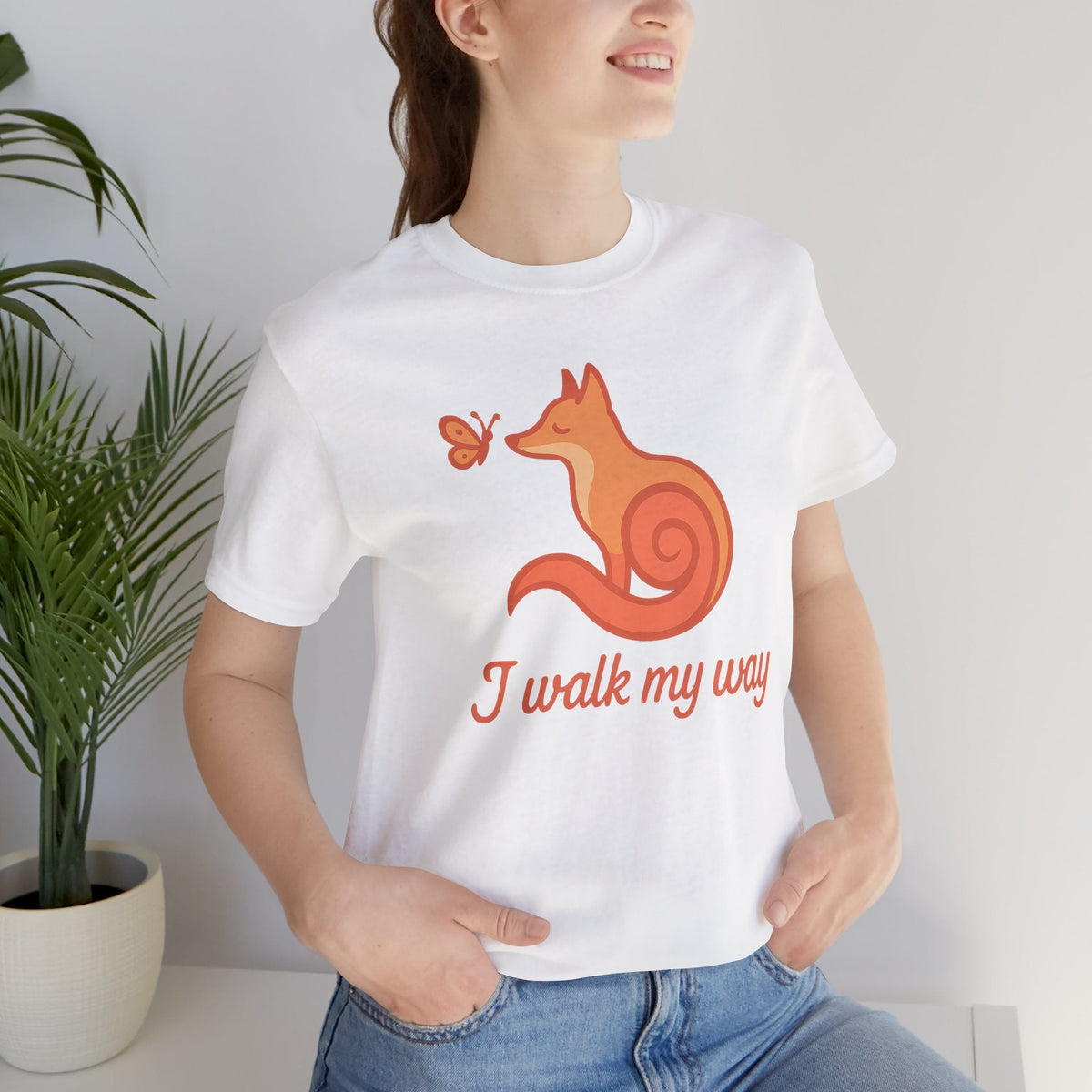 I Walk My Way Fox Shirt – Whimsical Animal Graphic Tee - Spirit Stitch