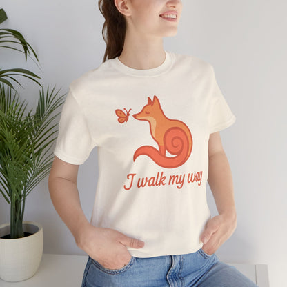 I Walk My Way Fox Shirt – Whimsical Animal Graphic Tee - Spirit Stitch