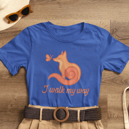 I Walk My Way Fox Shirt – Whimsical Animal Graphic Tee - Spirit Stitch