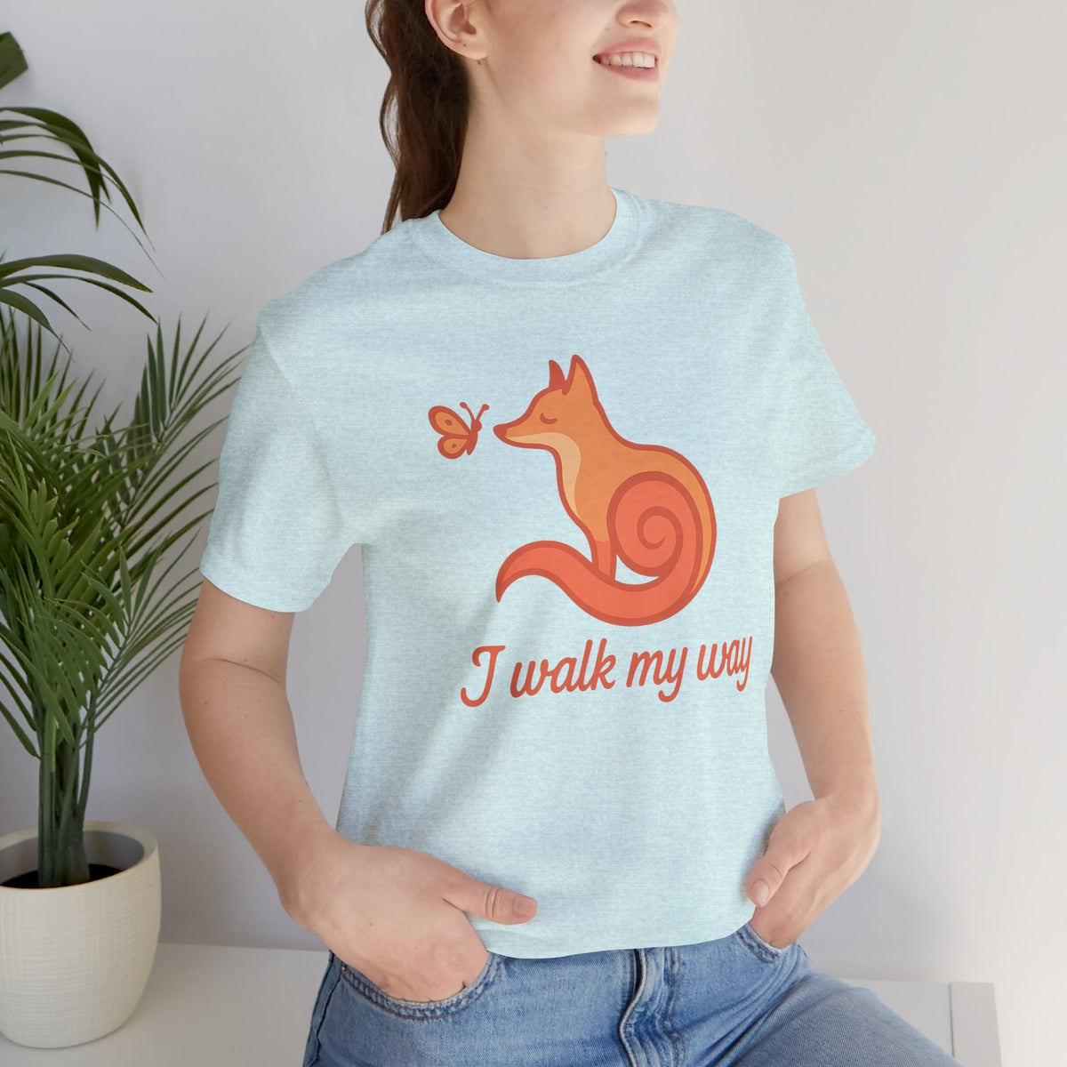 I Walk My Way Fox Shirt – Whimsical Animal Graphic Tee - Spirit Stitch