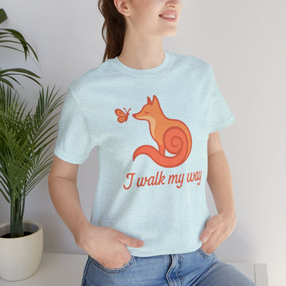 I Walk My Way Fox Shirt – Whimsical Animal Graphic Tee - Spirit Stitch