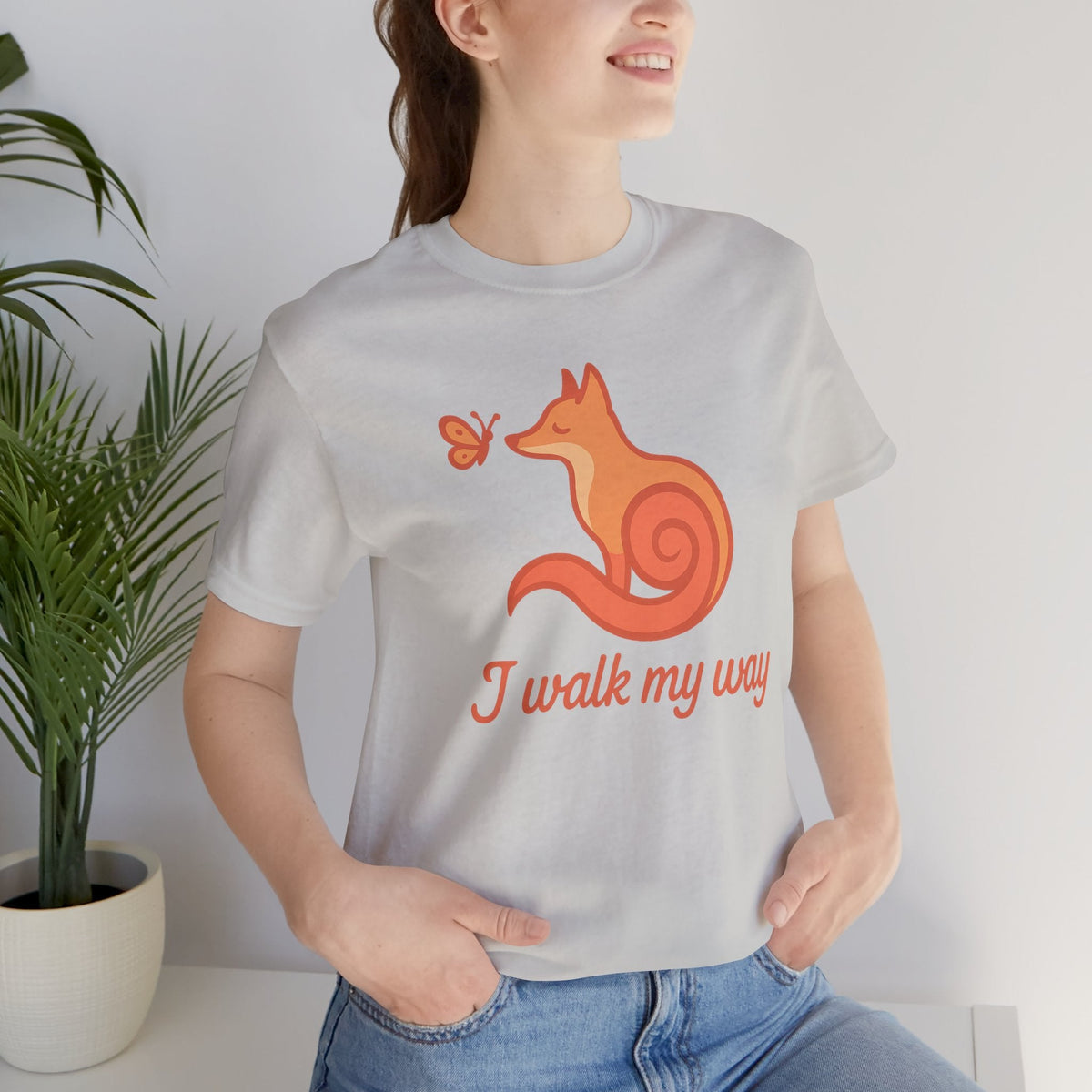 I Walk My Way Fox Shirt – Whimsical Animal Graphic Tee - Spirit Stitch
