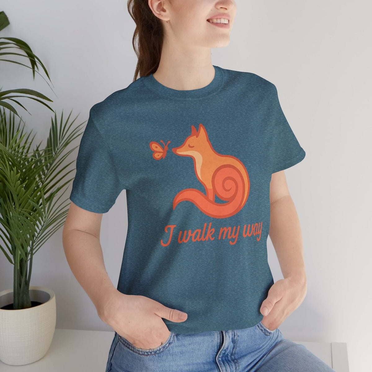 I Walk My Way Fox Shirt – Whimsical Animal Graphic Tee - Spirit Stitch