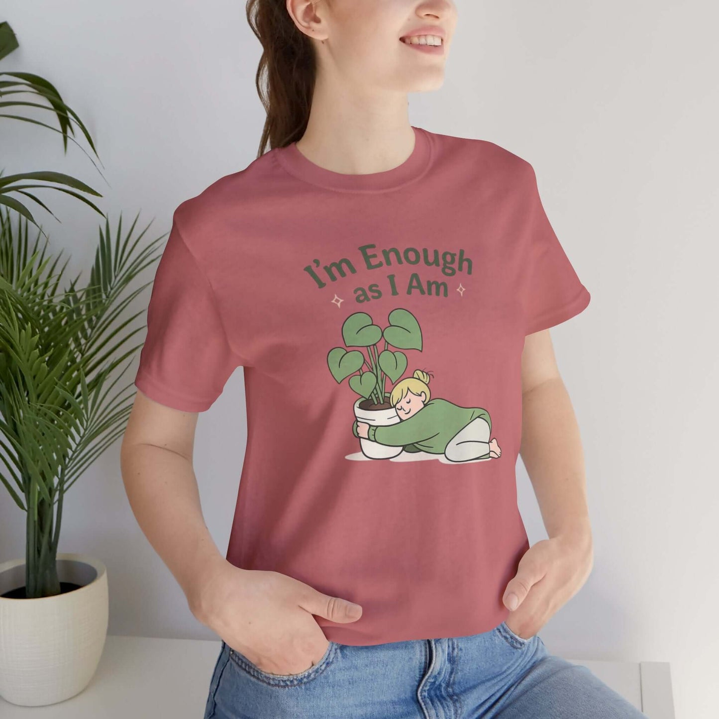 I’m Enough As I Am T-Shirt – Cute Self - Love Graphic Tee – Soft Affirmation Shirt for Women - Spirit Stitch