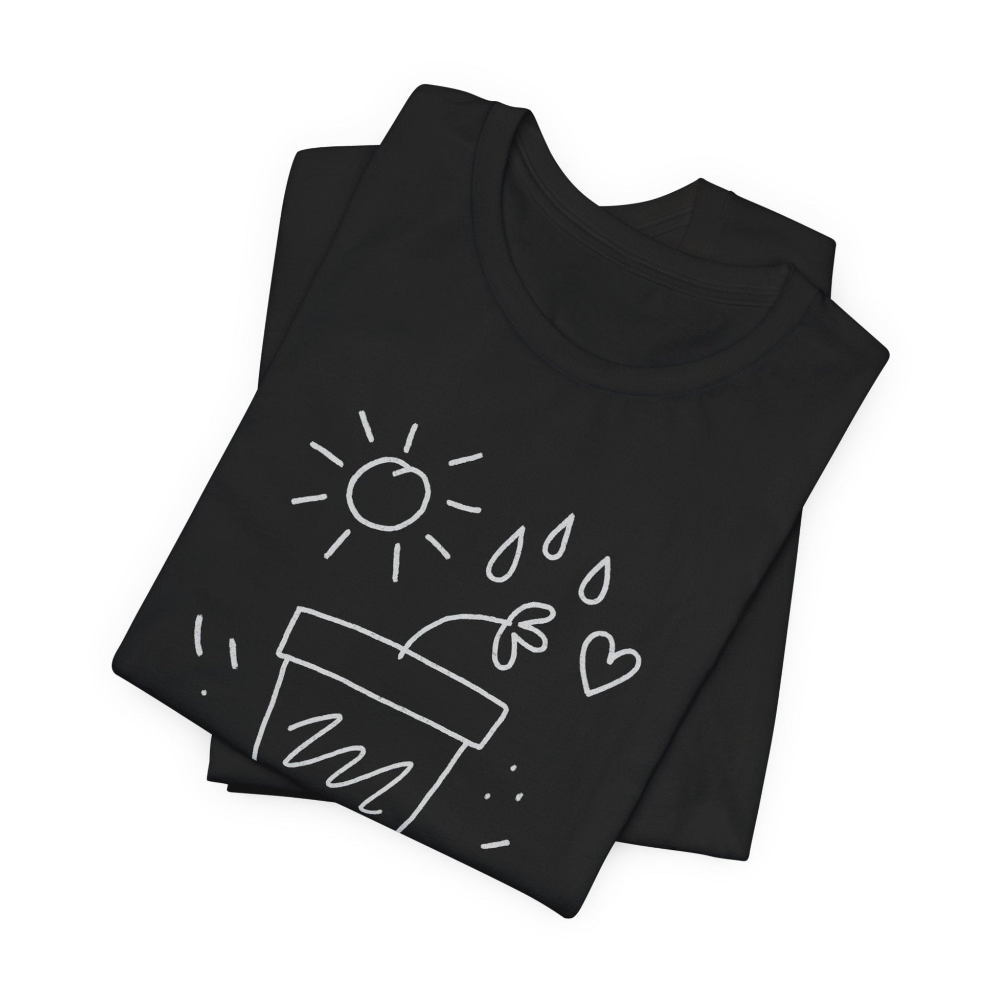 I’m Growing, Not Rushing – Gentle Progress Black T-Shirt - Spirit Stitch