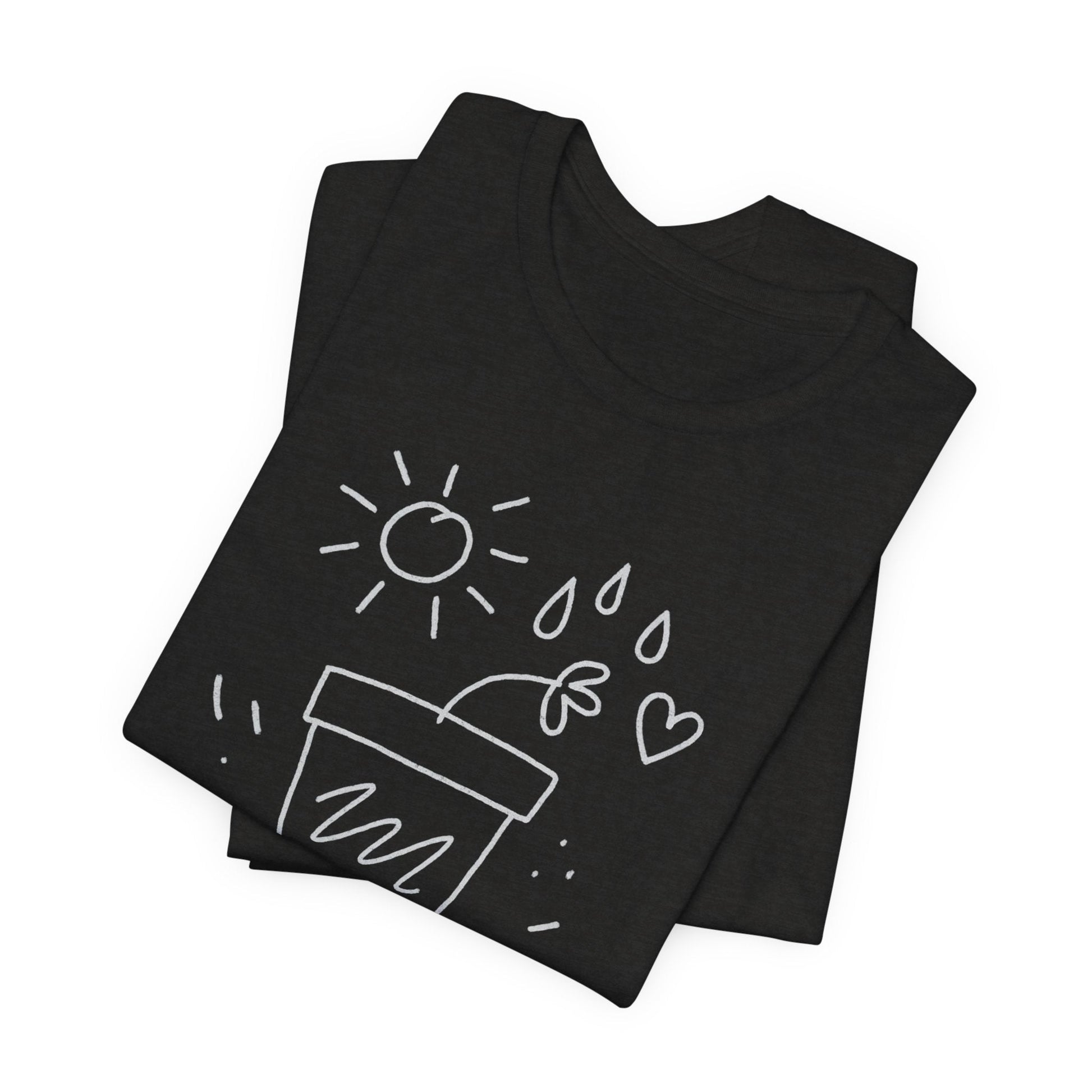 I’m Growing, Not Rushing – Gentle Progress Black T-Shirt - Spirit Stitch