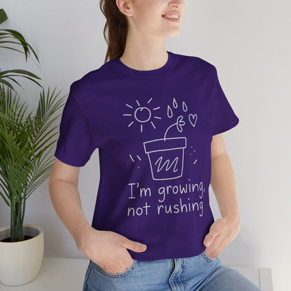 I’m Growing, Not Rushing – Gentle Progress Black T-Shirt - Spirit Stitch