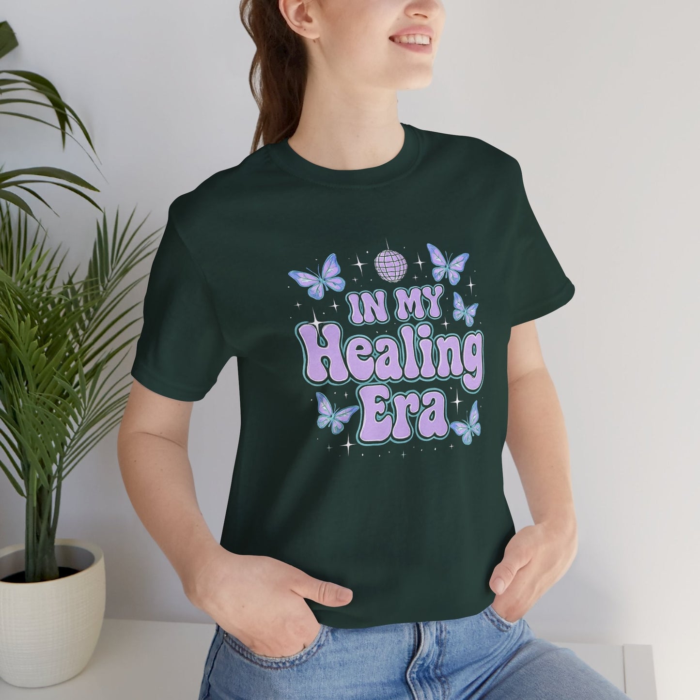 In My Healing Era Shirt – Retro Butterfly Self - Care Tee - Spirit Stitch