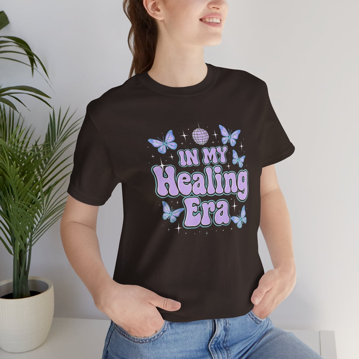 In My Healing Era Shirt – Retro Butterfly Self - Care Tee - Spirit Stitch