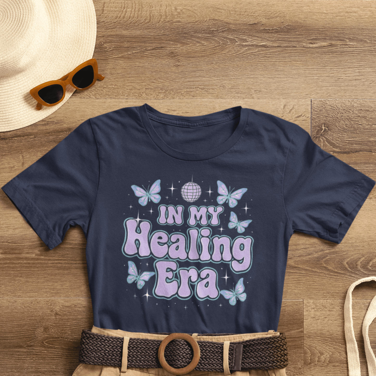 In My Healing Era Shirt – Retro Butterfly Self - Care Tee - Spirit Stitch