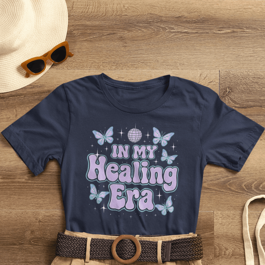 In My Healing Era Shirt – Retro Butterfly Self - Care Tee - Spirit Stitch