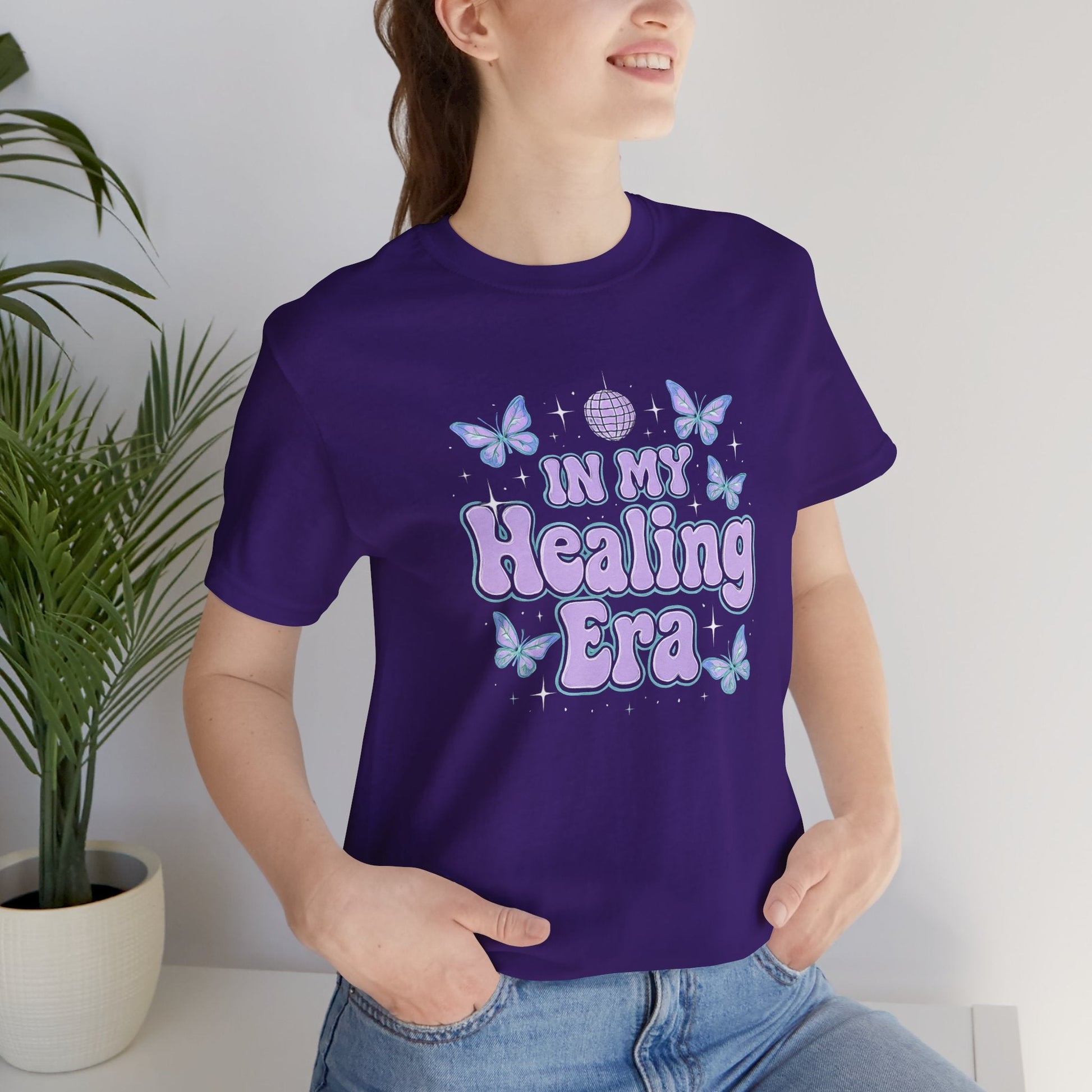 In My Healing Era Shirt – Retro Butterfly Self - Care Tee - Spirit Stitch